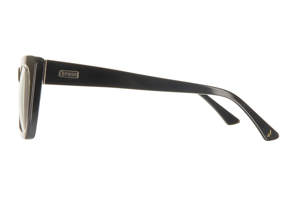 Gloss Black Boca Chica Frames with Clear Blue Light Lenses Fuse Lenses