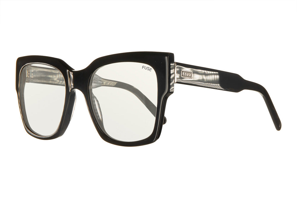 Gloss Black Amelia Frames with Clear Blue Light Lenses Fuse Lenses