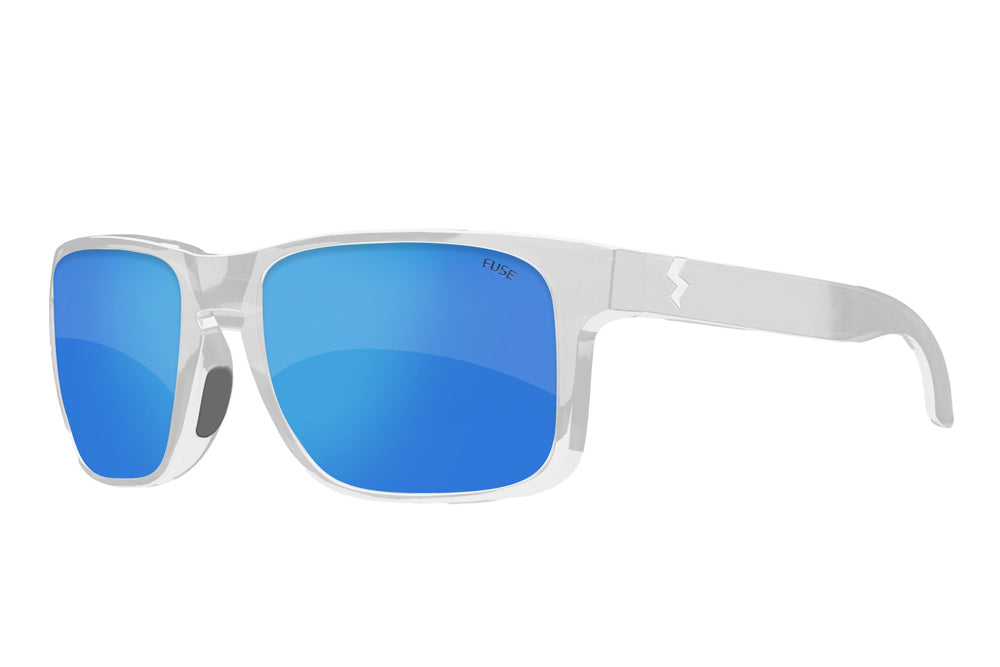 Clear Egmont Frames with Polarized Glacier Mirror Lenses