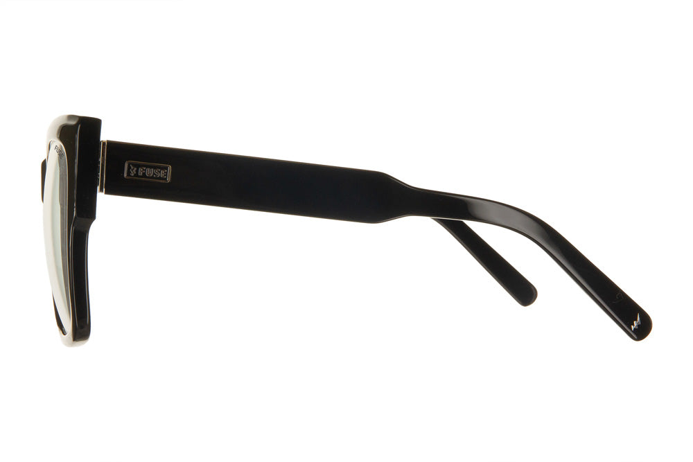 Gloss Black Amelia Frames with Clear Blue Light Lenses Fuse Lenses