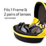 Fits One Frame and Two Lenses Case Open
