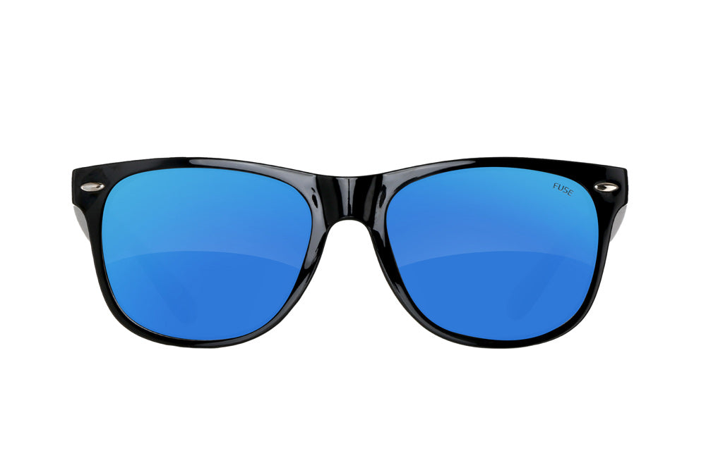 Fuse Summerland Sunglasses | Gloss Black | Glacier Mirror Polarized