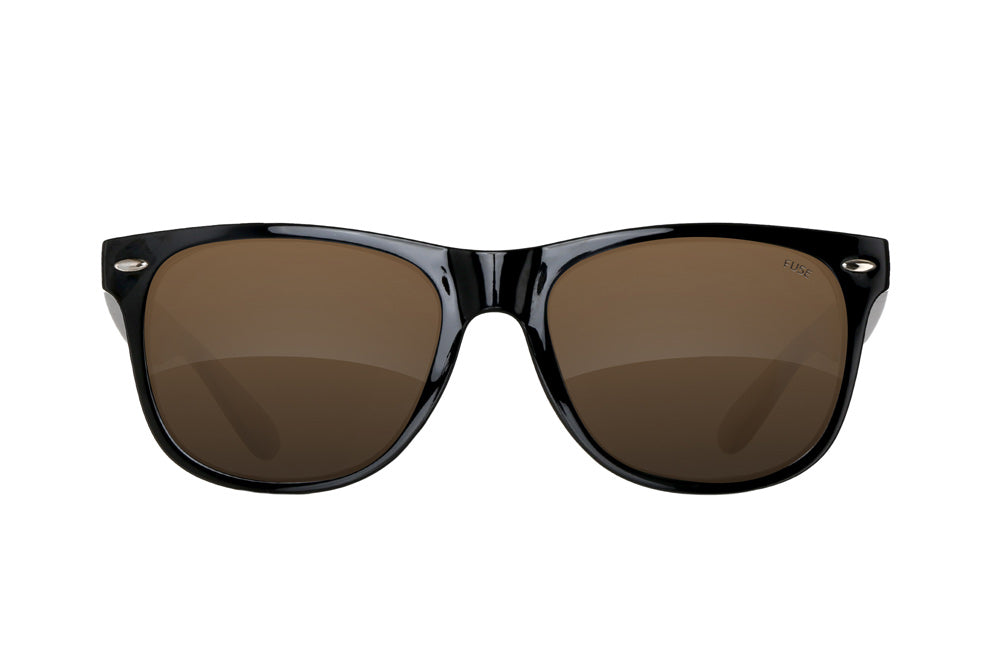 Fuse Summerland Sunglasses | Gloss Black | Brown Polarized