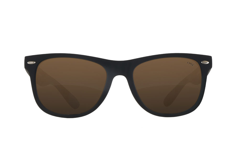 Fuse Summerland Sunglasses | Matte Black | Brown Polarized