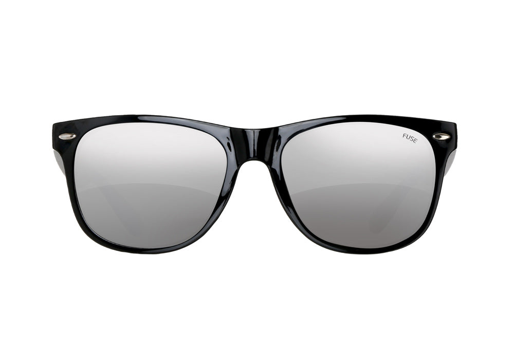 Fuse Summerland Sunglasses | Gloss Black | Chrome Mirror Polarized