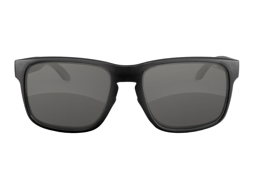 Fuse Egmont Sunglasses | Matte Black | Fuse +Plus Carbon Mirror Polarized