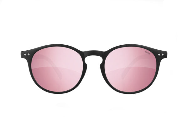 Fuse Jupiter Sunglasses | Matte Black Fuse Pro Rose Gold Mirror Polarized